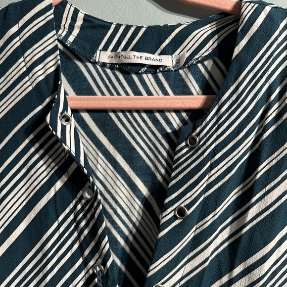 Faithfull The Brand Striped Mini Long Sleeve Tunic Dress Women’s Size XS - Picture 6 of 10